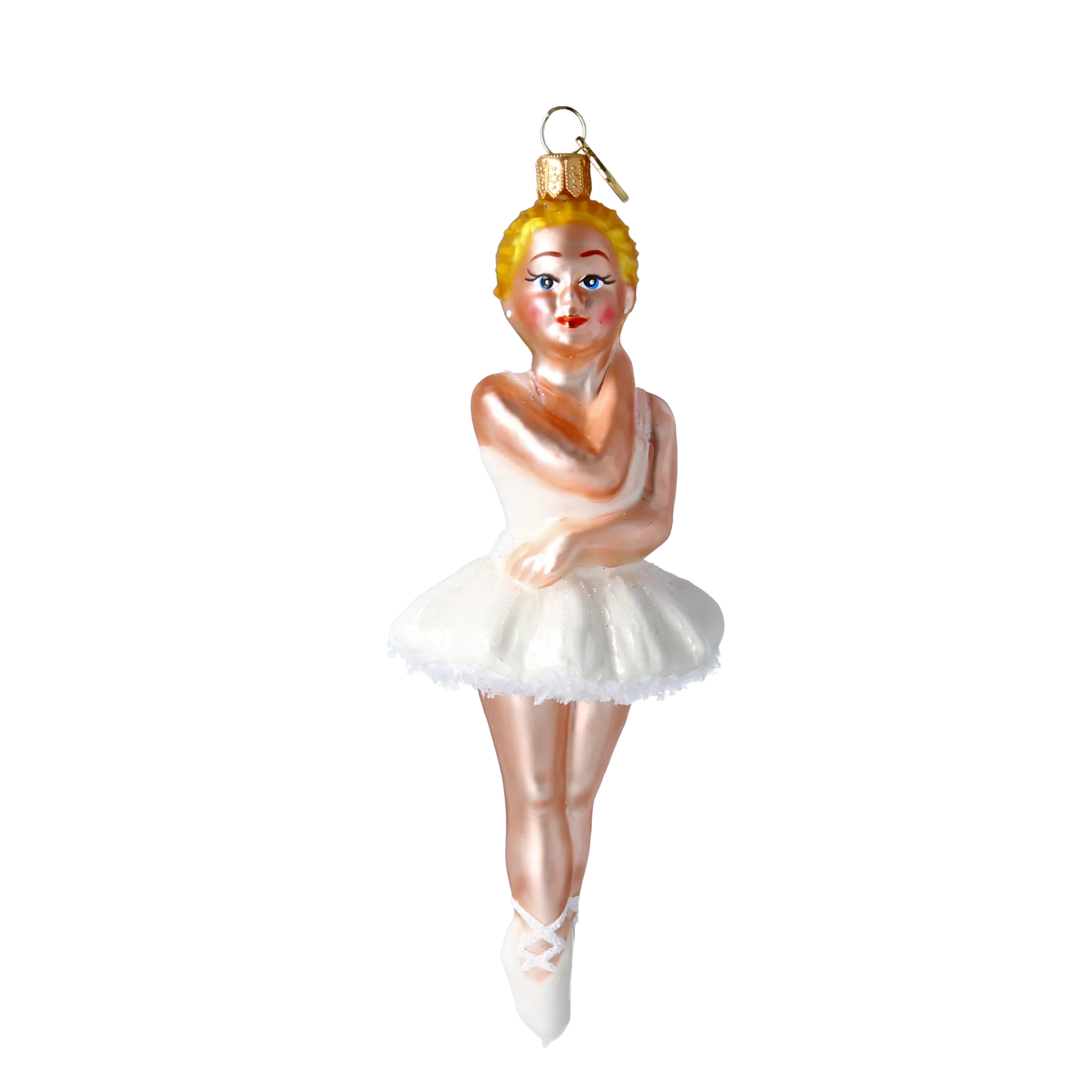 Pearl White Ballerina Premium christmas glass ornament 2022-545