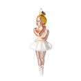 Load image into Gallery viewer, Pearl White Ballerina Premium christmas glass ornament 2022-545
