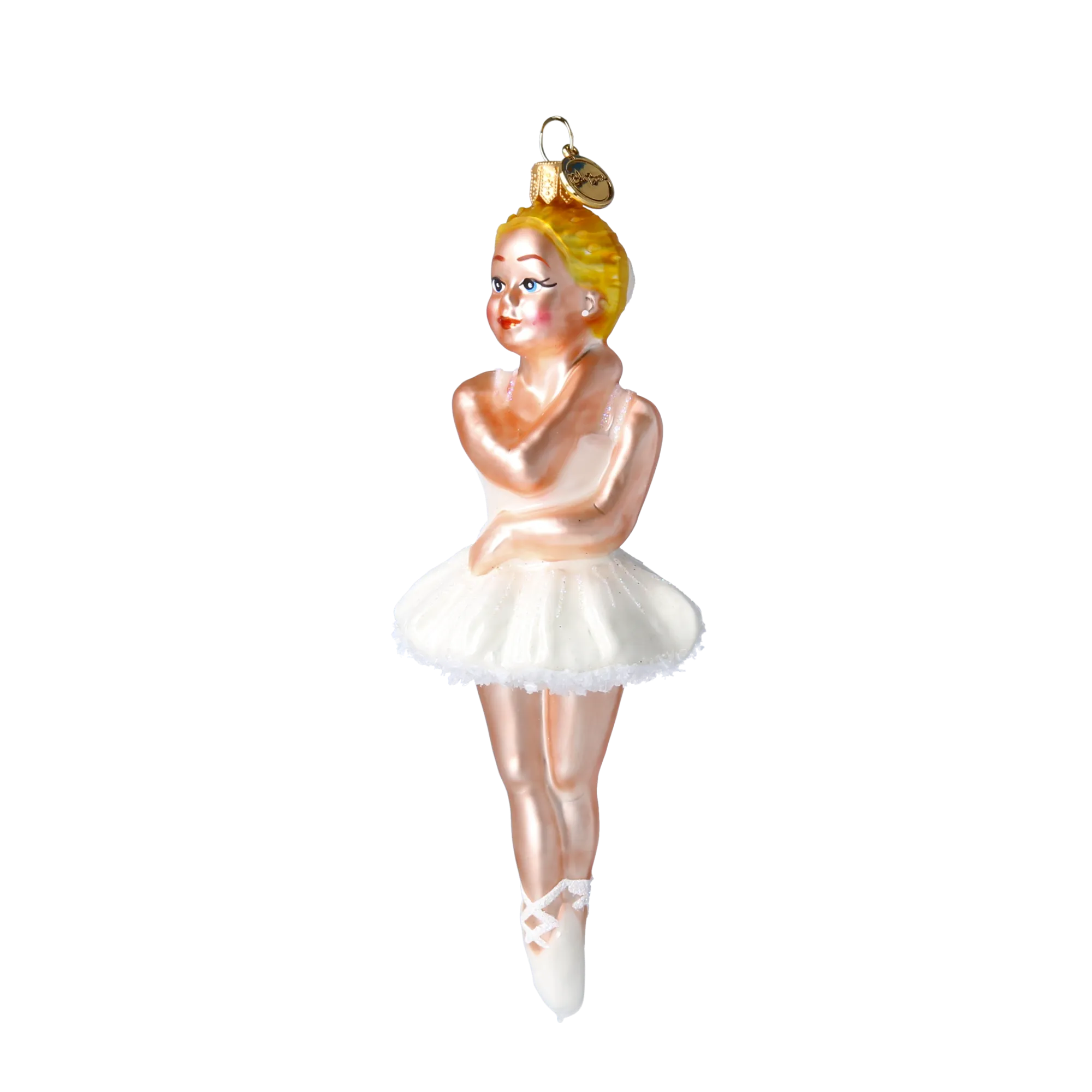 Pearl White Ballerina Premium christmas glass ornament 2022-545
