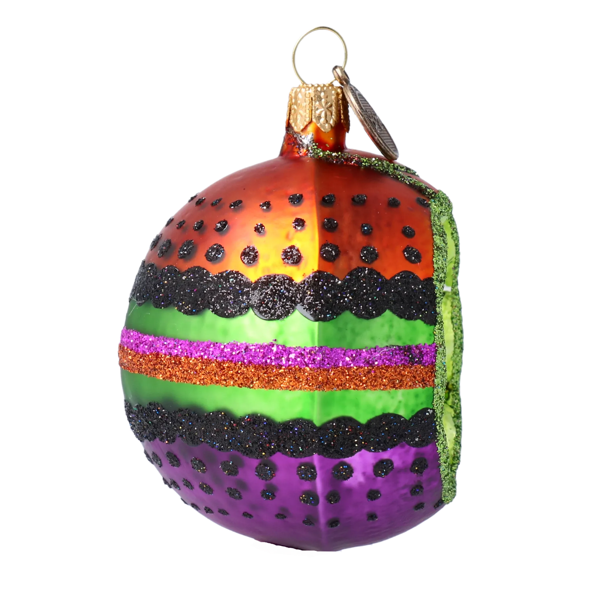 Crimson Starburst Reflector Premium christmas glass ornament 2022-549
