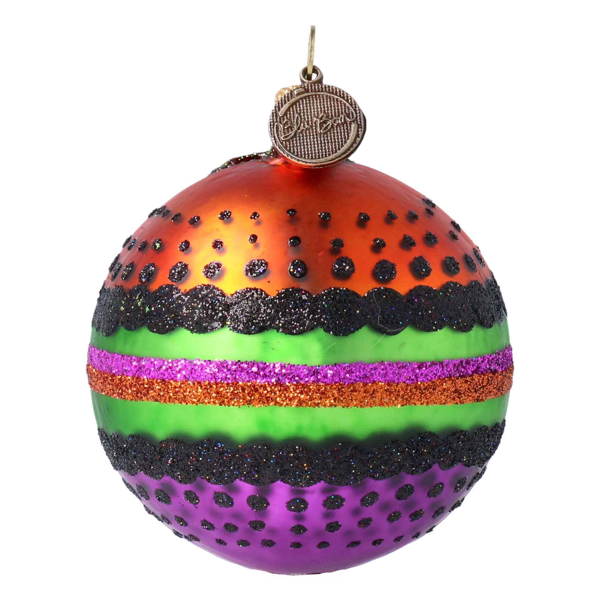 Crimson Starburst Reflector Premium christmas glass ornament 2022-549