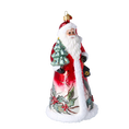 Load image into Gallery viewer, Holly Jolly Santa Handmade Glass Christmas ornament
