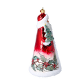 Load image into Gallery viewer, Holly Jolly Santa Handmade Glass Christmas ornament
