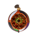 Load image into Gallery viewer, Amber Emerald Star Reflector Premium christmas glass ornament 2022-552
