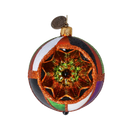 Amber Midnight Pulse | Hand-Painted Glass Ornament | Blubom 2022-552