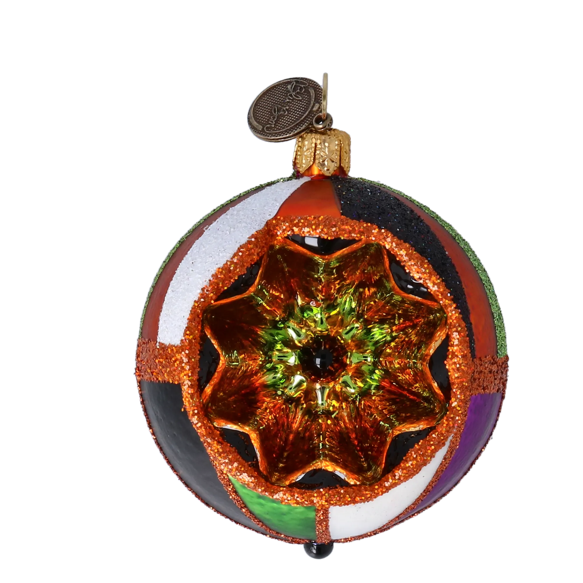 Amber Emerald Star Reflector Premium christmas glass ornament 2022-552