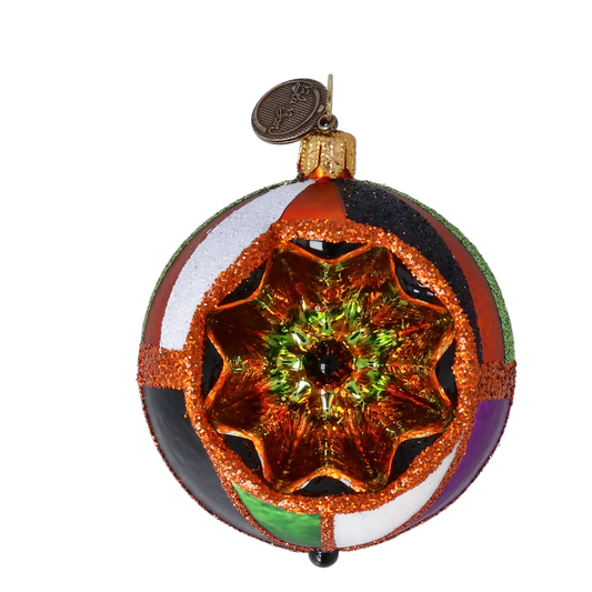 Amber Emerald Star Reflector Premium christmas glass ornament 2022-552
