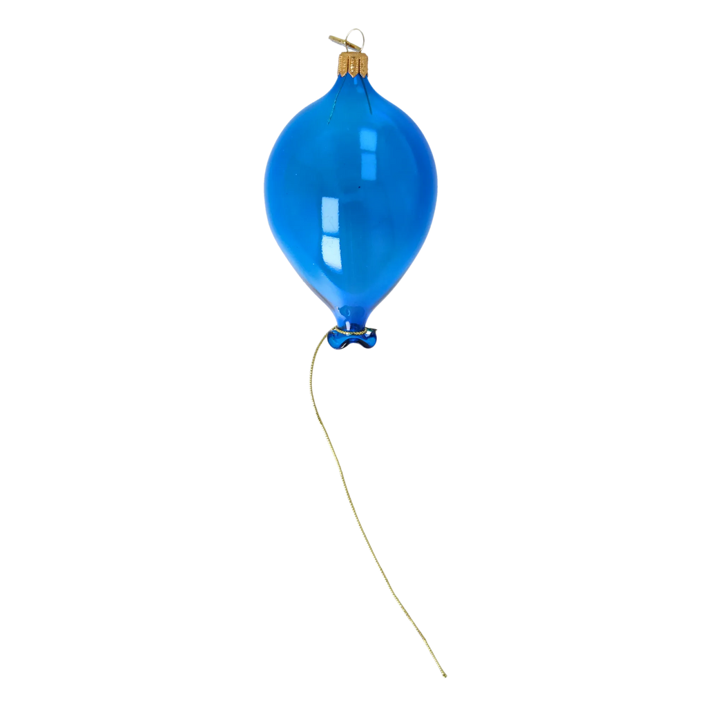 Azure Golden Tether | Hand-Painted Glass Ornament | Blubom 2022-554