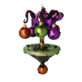 Load image into Gallery viewer, Halloween Spooky Spider Carousel Handmade Glass Christmas ornament pumpkins

