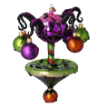 Load image into Gallery viewer, Halloween Spooky Spider Carousel Handmade Glass Christmas ornament pumpkins
