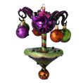 Load image into Gallery viewer, Halloween Spooky Spider Carousel Handmade Glass Christmas ornament pumpkins
