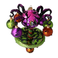 Load image into Gallery viewer, Halloween Spooky Spider Carousel Handmade Glass Christmas ornament pumpkins
