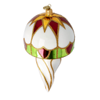 Gilded Alabaster Resonance | Hand-Painted Glass Ornament | Blubom 2022-560