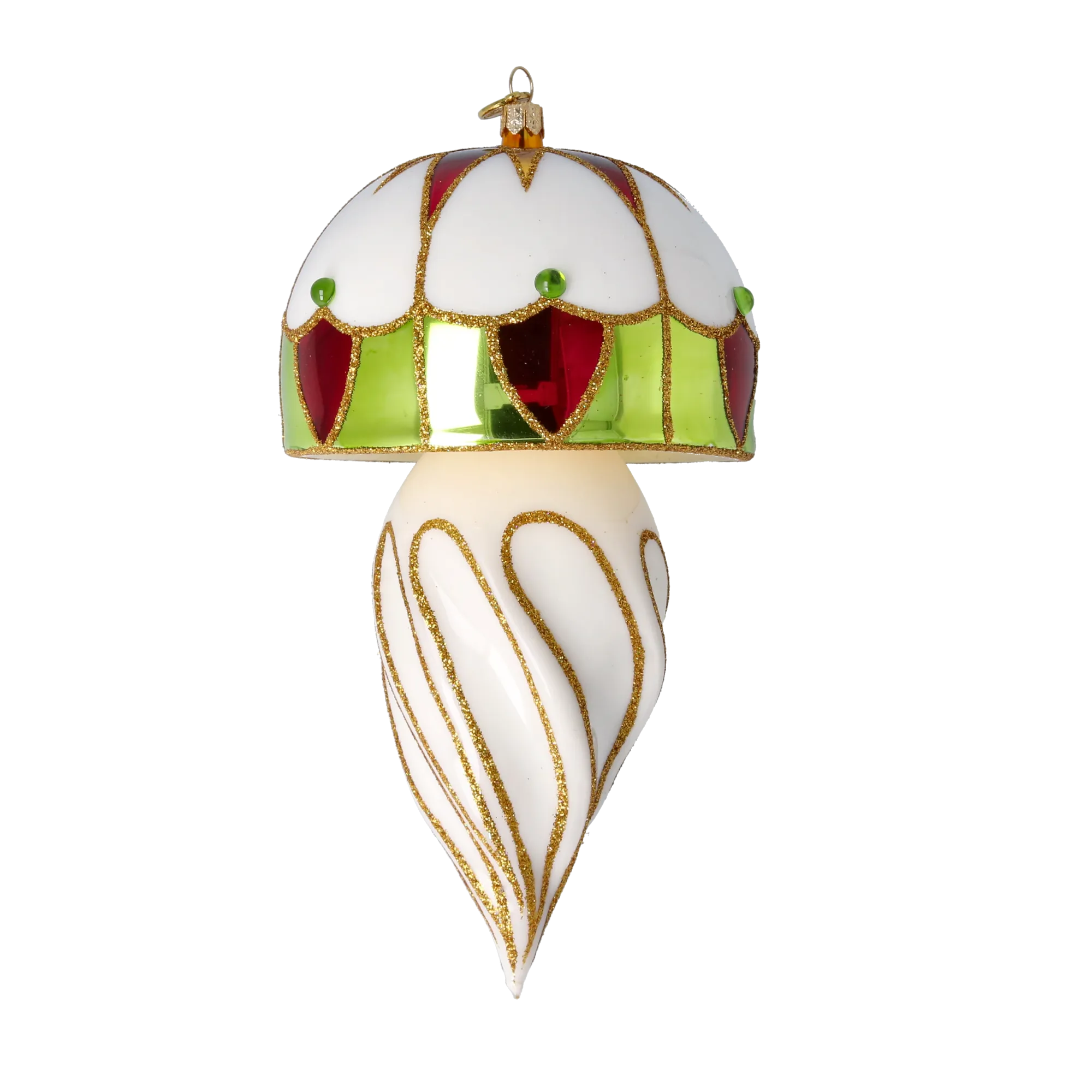 Gilded Whirl  Glass Christmas ornament 2022-563