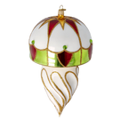Alabaster Solitude Drift | Hand-Painted Glass Ornament | Blubom 2022-563