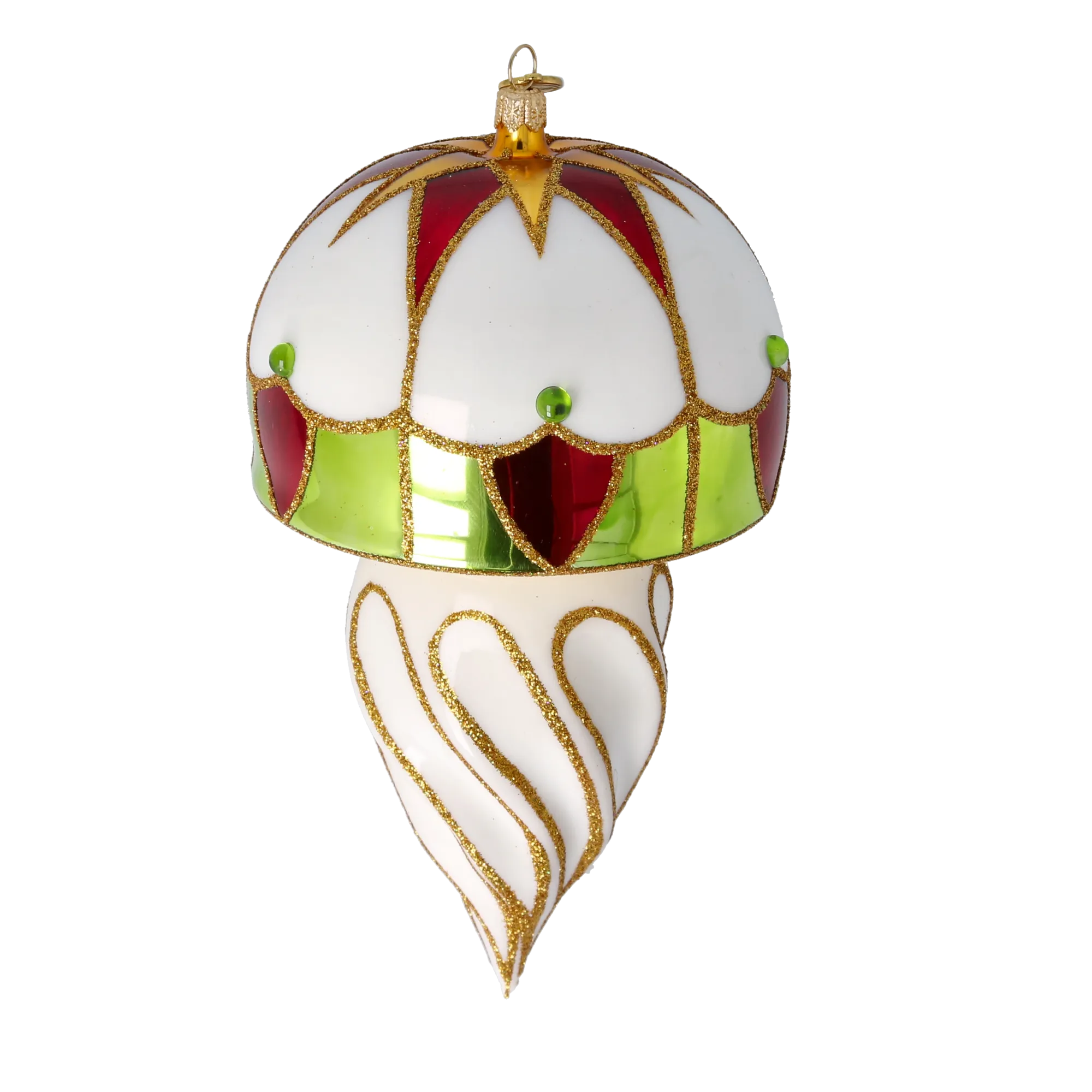 Gilded Whirl  Glass Christmas ornament 2022-563