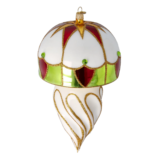 Gilded Whirl  Glass Christmas ornament 2022-563