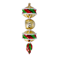 Load image into Gallery viewer, Golden Christmas Swirl Handmade Glass Christmas ornament 2022-564
