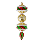 Crimson Gilded Resonance | Hand-Painted Glass Ornament | Blubom 2022-564