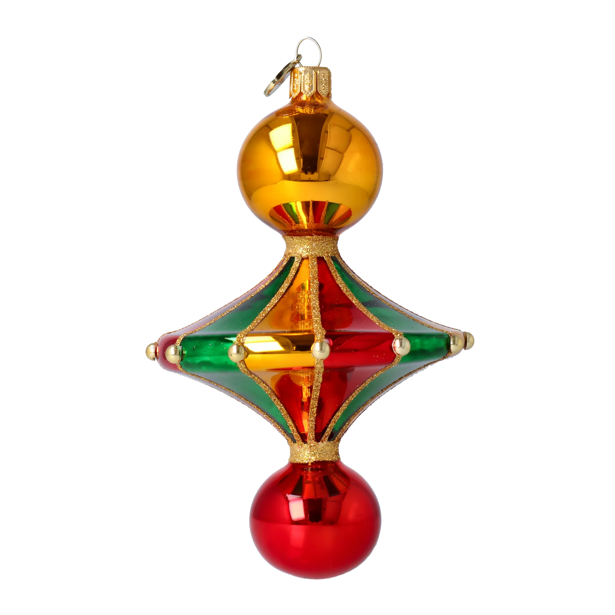Colorful Ornament Donut with Balls. Handmade Glass Christmas ornament. 2022-565