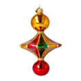 Załaduj obraz do przeglądarki galerii, Colorful Ornament Donut with Balls. Handmade Glass Christmas ornament. 2022-565
