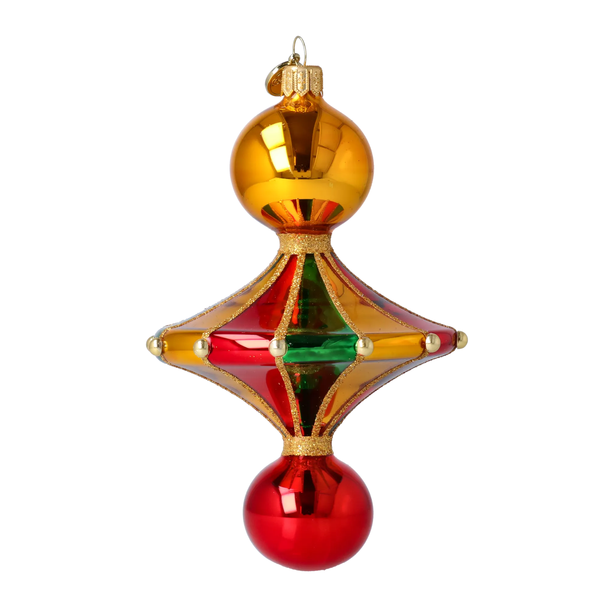 Colorful Ornament Donut with Balls. Handmade Glass Christmas ornament. 2022-565