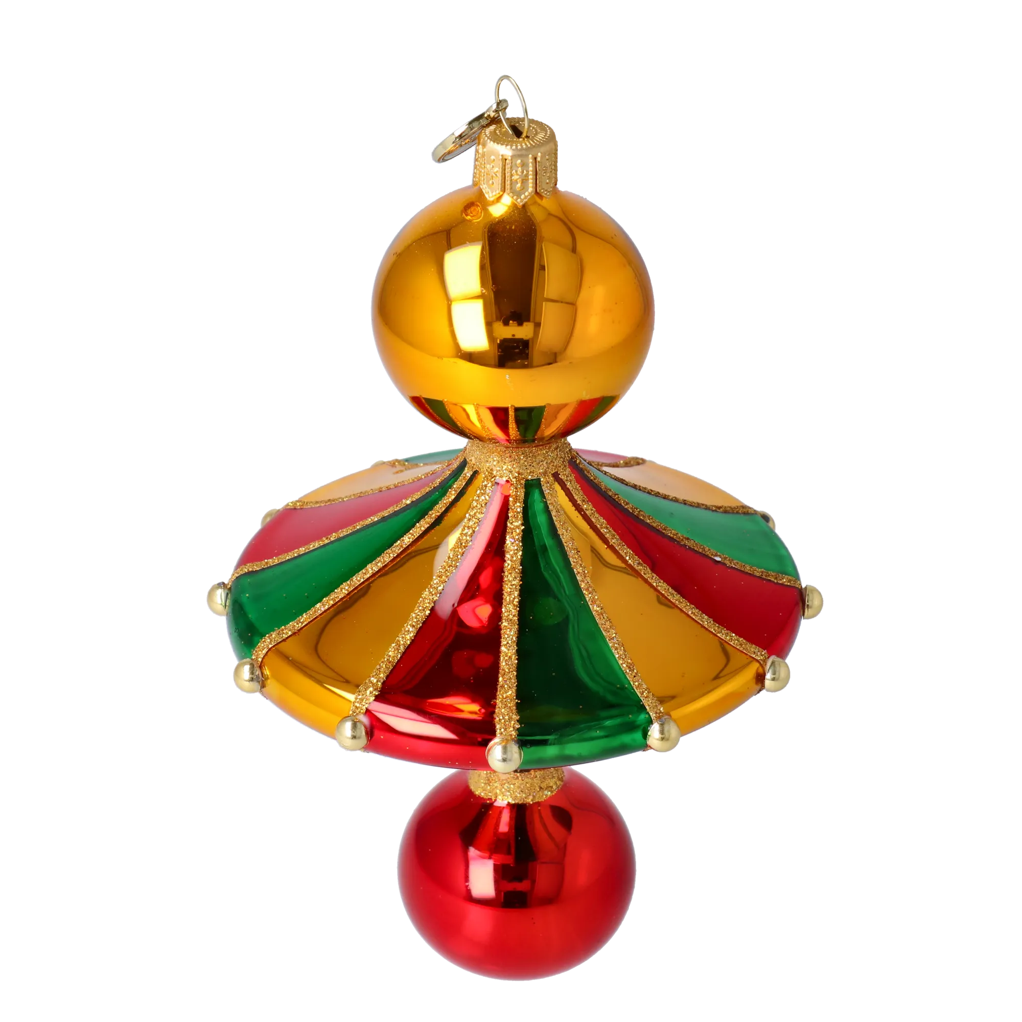 Colorful Ornament Donut with Balls. Handmade Glass Christmas ornament. 2022-565