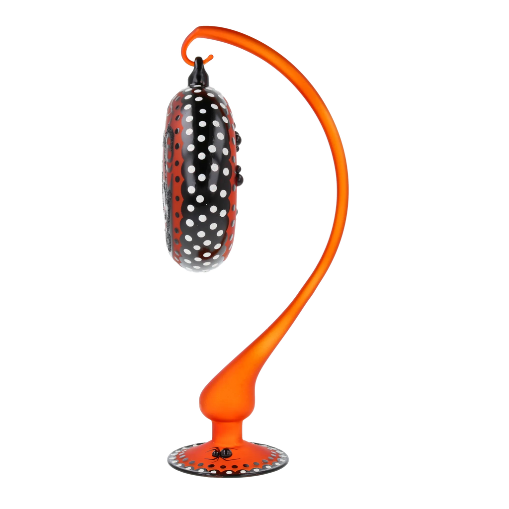 Amber Midnight Vigil | Hand-Painted Glass Ornament | Blubom 2022-567