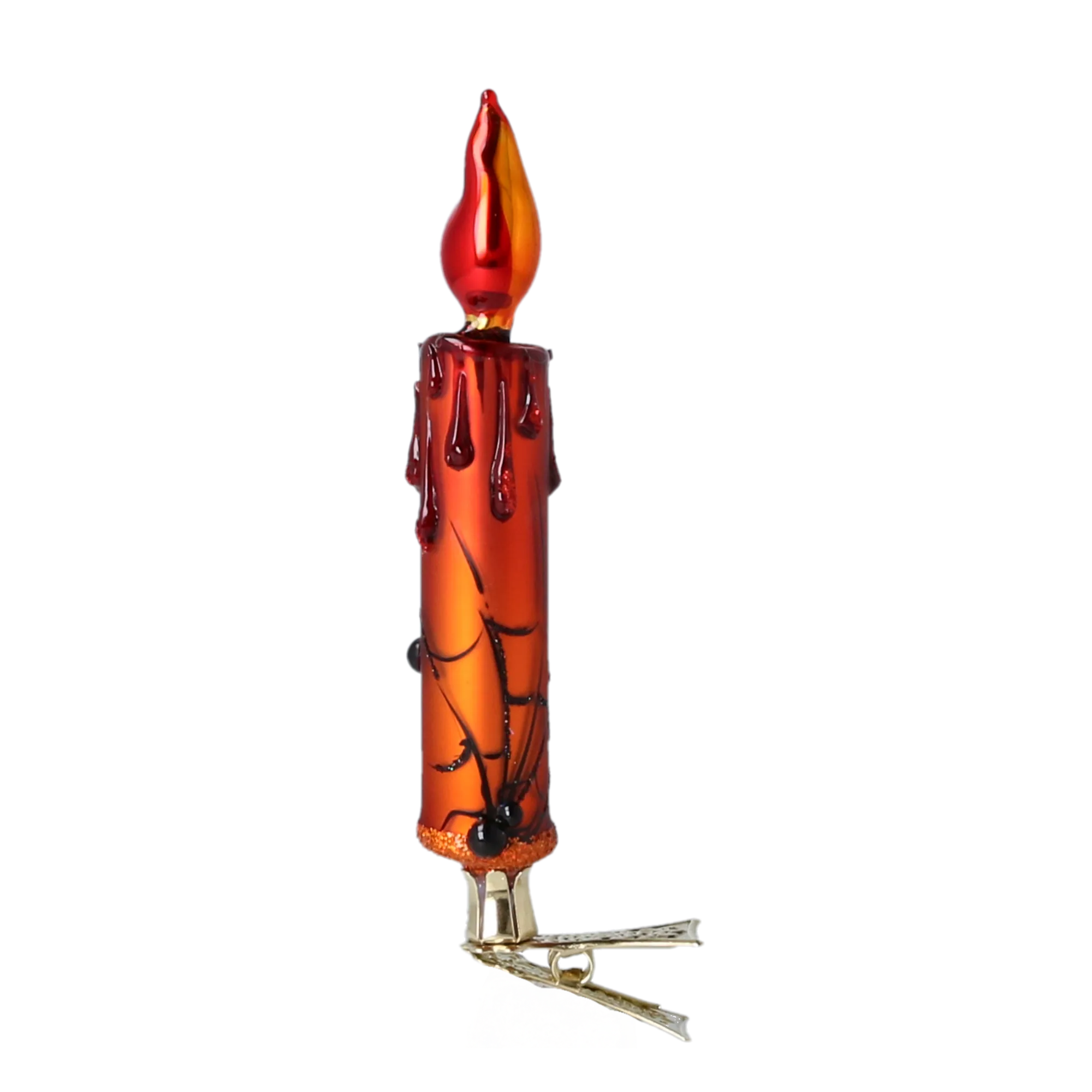 Crimson Weaver Vigil | Hand-Painted Glass Ornament | Blubom 2022-570