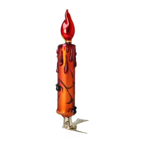 Crimson Weaver Vigil | Hand-Painted Glass Ornament | Blubom 2022-570