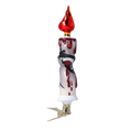 Load image into Gallery viewer, Spooky Candle - Blood Glow. Handmade Glass Christmas ornament. 2022-572
