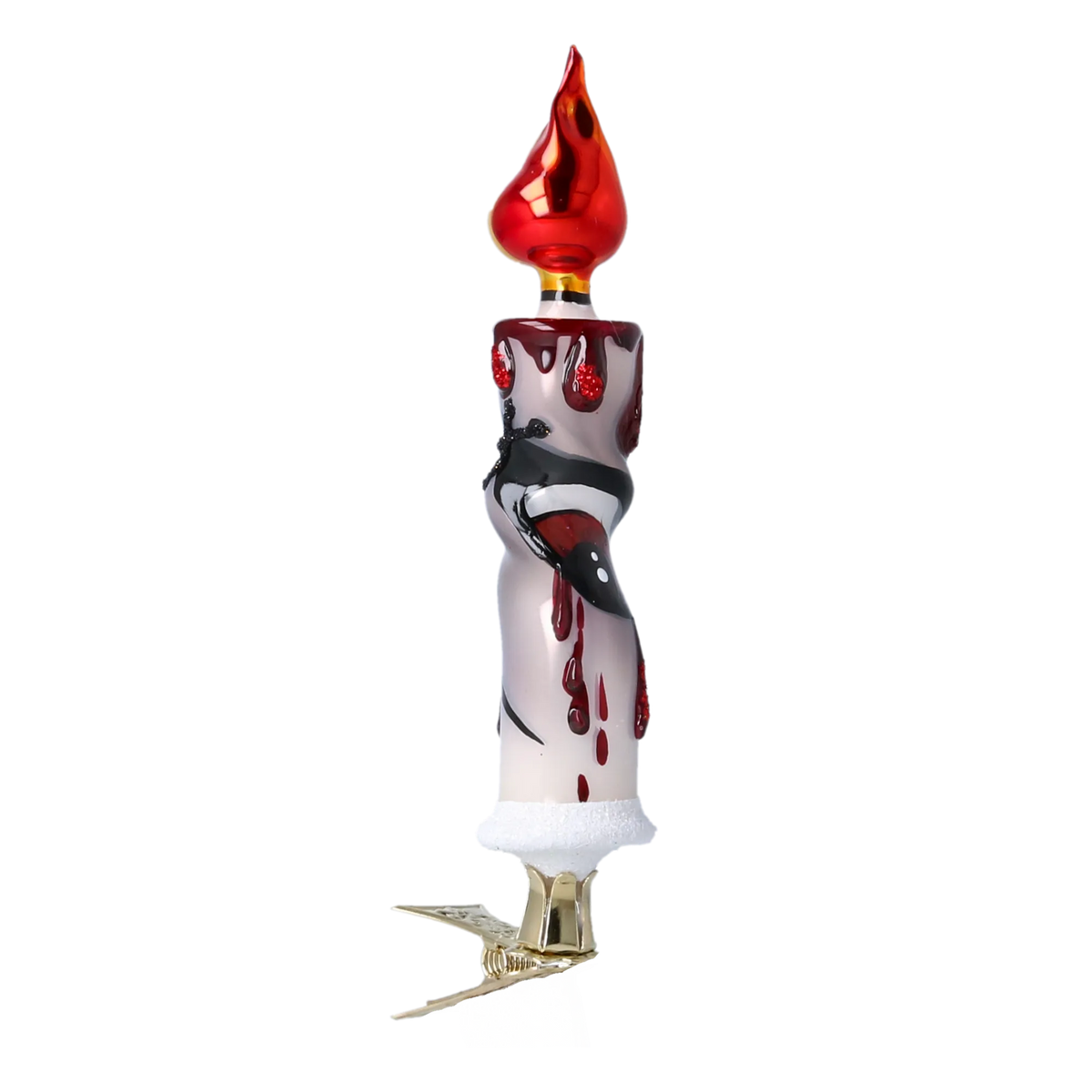 Sanguine Midnight Vigil | Hand-Painted Glass Ornament | Blubom 2022-572