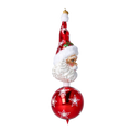 Load image into Gallery viewer, Crimson Starry Santa Premium christmas glass ornament 2022-573
