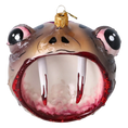 Load image into Gallery viewer, Fang Face Halloween Vampire Handmade Glass Christmas ornament free blowing
