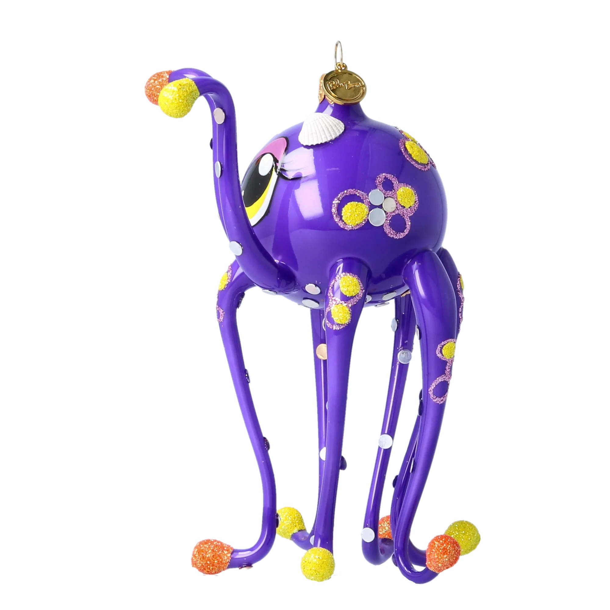 Curious Indigo Nomad | Hand-Painted Glass Ornament | Blubom 2022-582