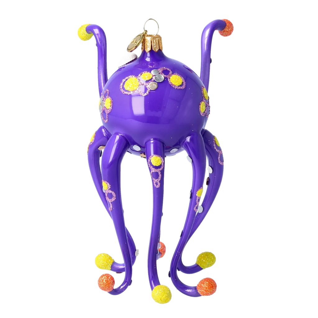 Curious Indigo Nomad | Hand-Painted Glass Ornament | Blubom 2022-582