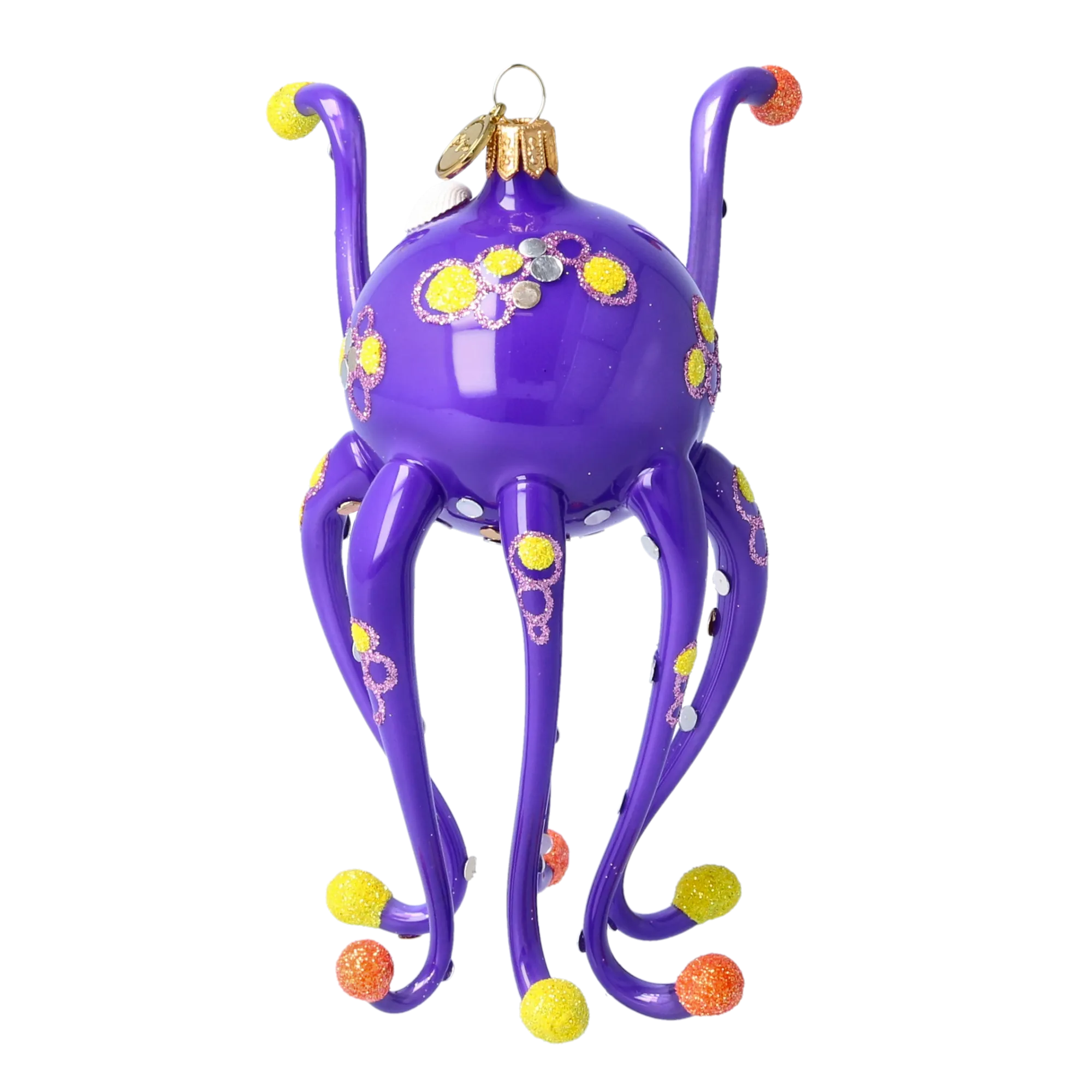 Curious Indigo Nomad | Hand-Painted Glass Ornament | Blubom 2022-582