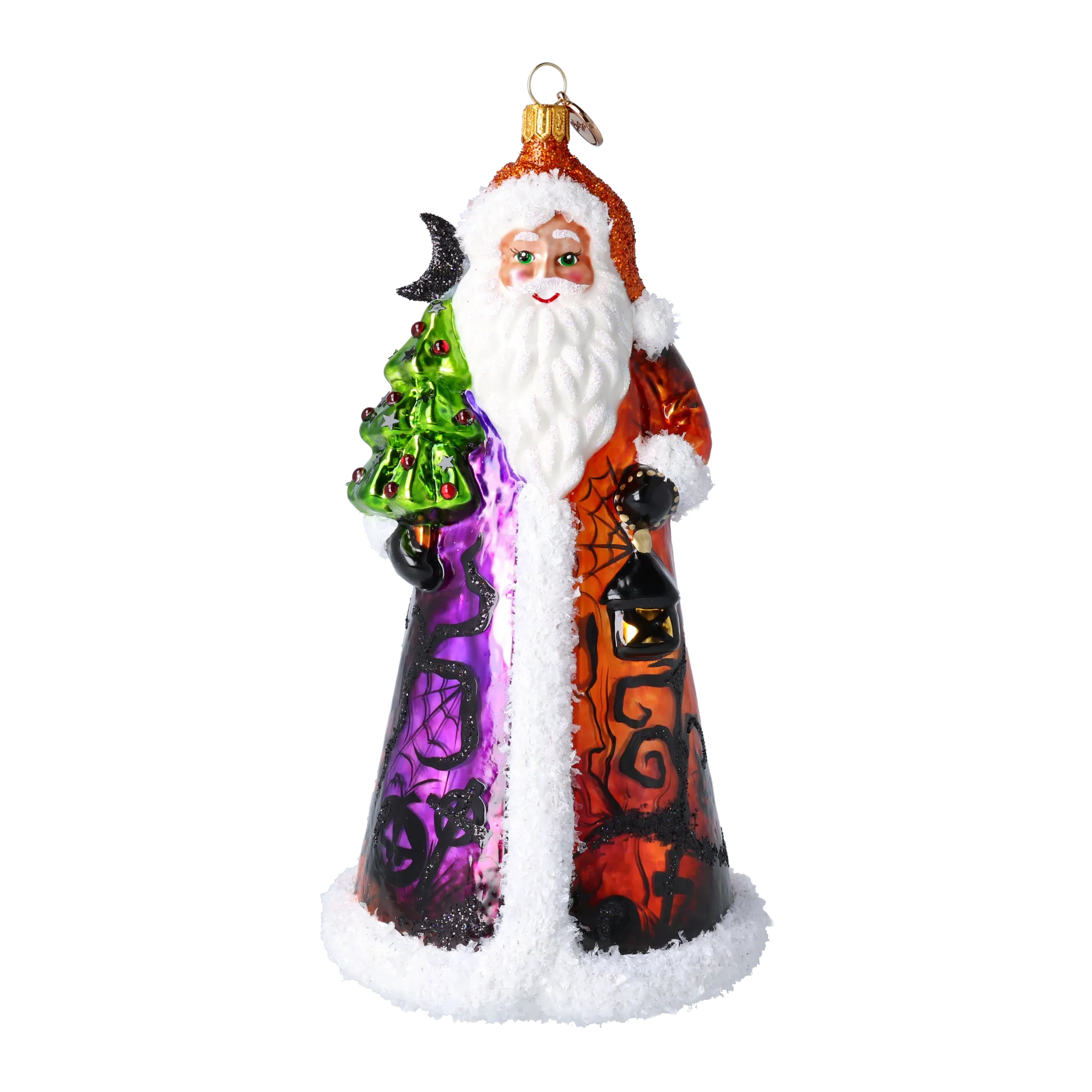 Midnight Twilight Santa Claus Premium christmas glass ornament 2022-584