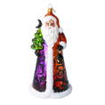 Load image into Gallery viewer, Midnight Twilight Santa Claus Premium christmas glass ornament 2022-584
