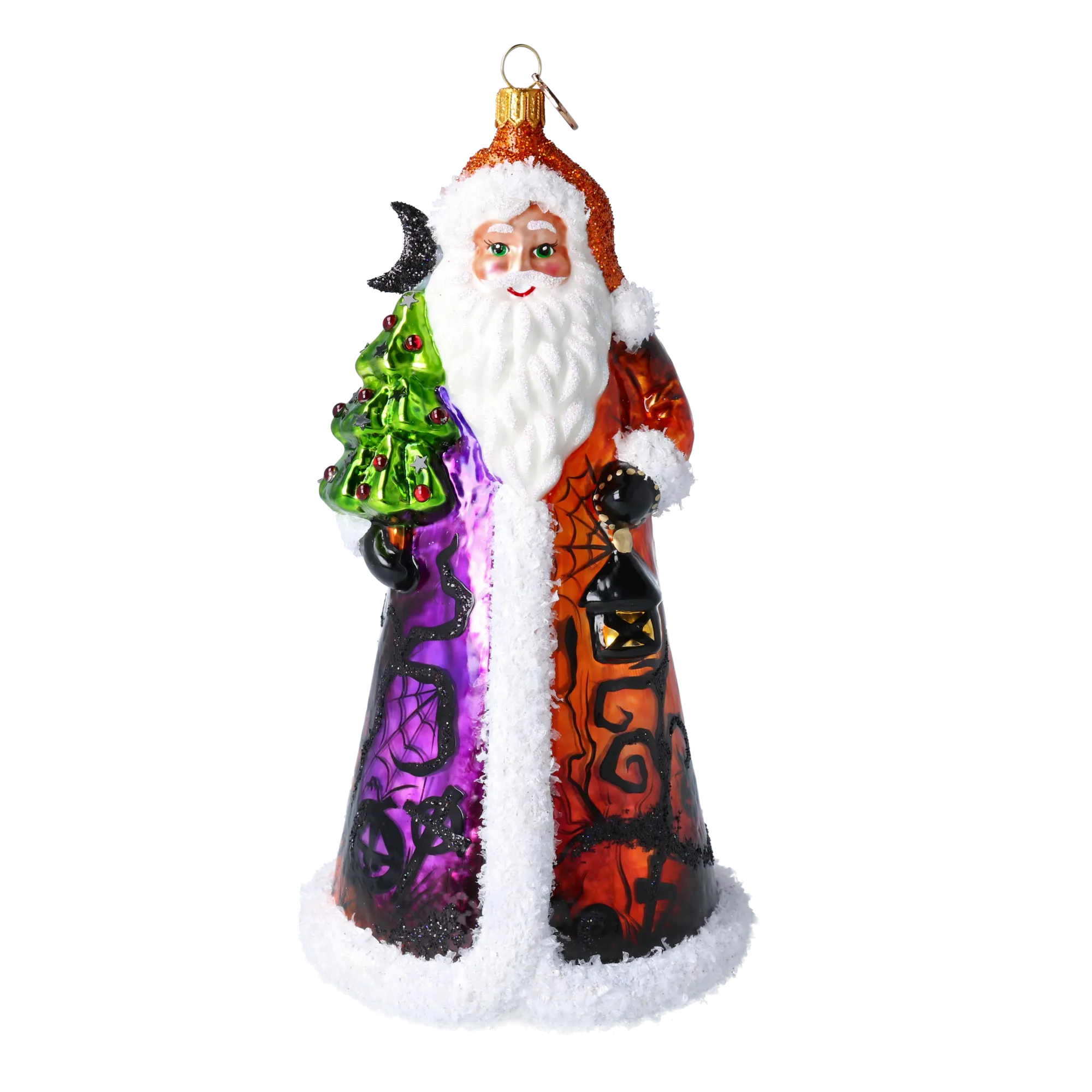 Midnight Twilight Santa Claus Premium christmas glass ornament 2022-584