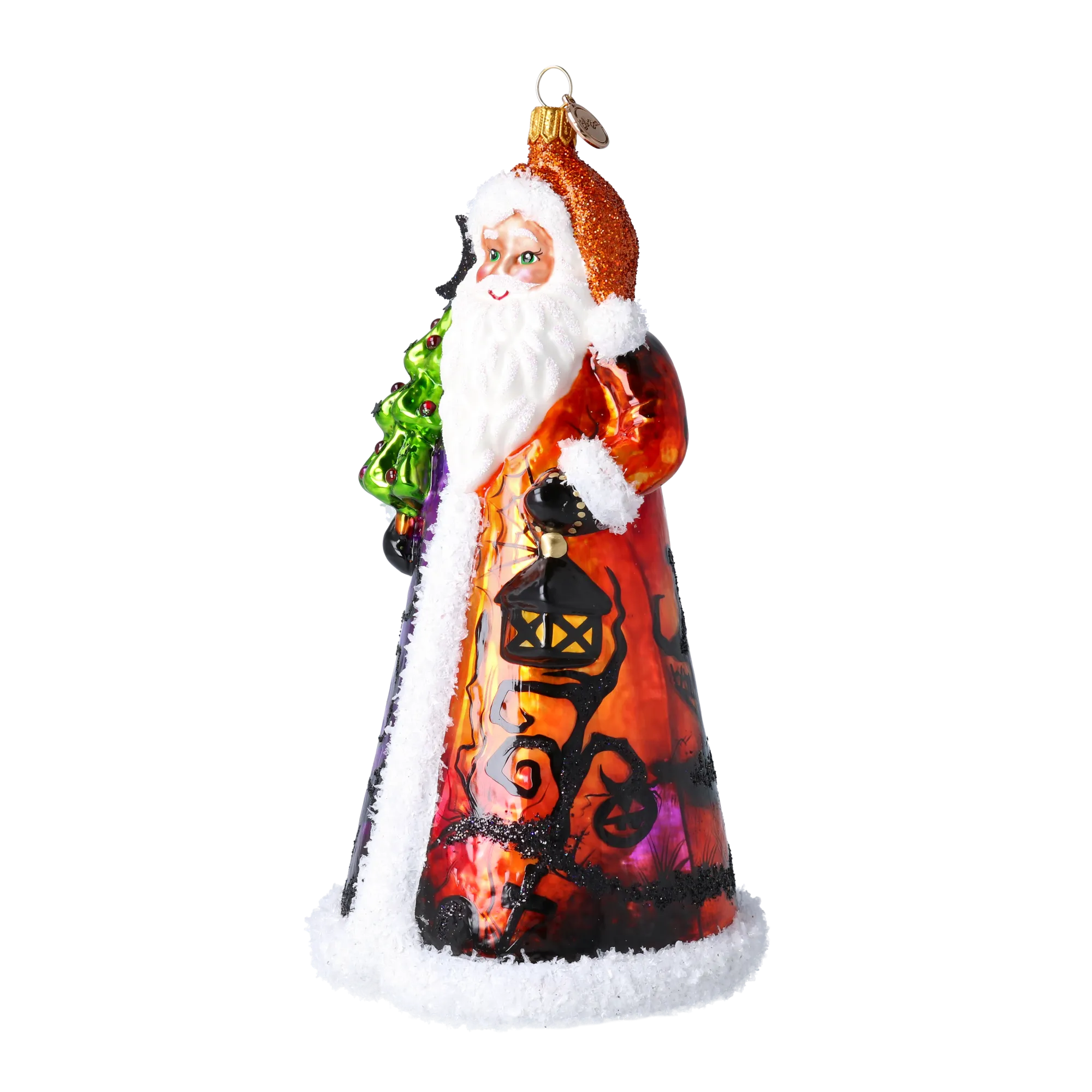 Midnight Twilight Santa Claus Premium christmas glass ornament 2022-584