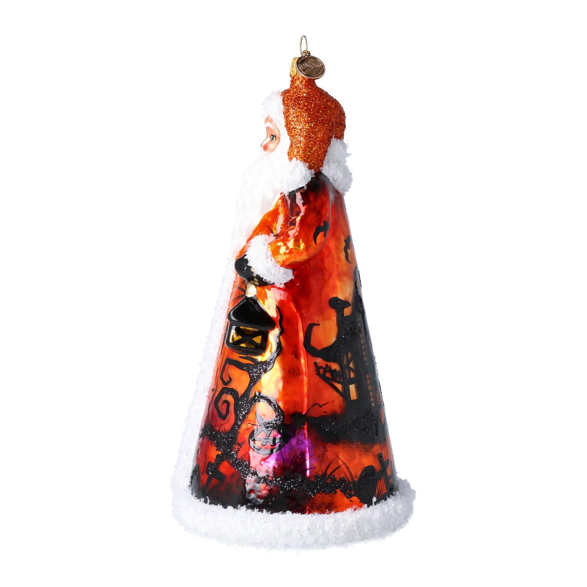 Midnight Twilight Santa Claus Premium christmas glass ornament 2022-584