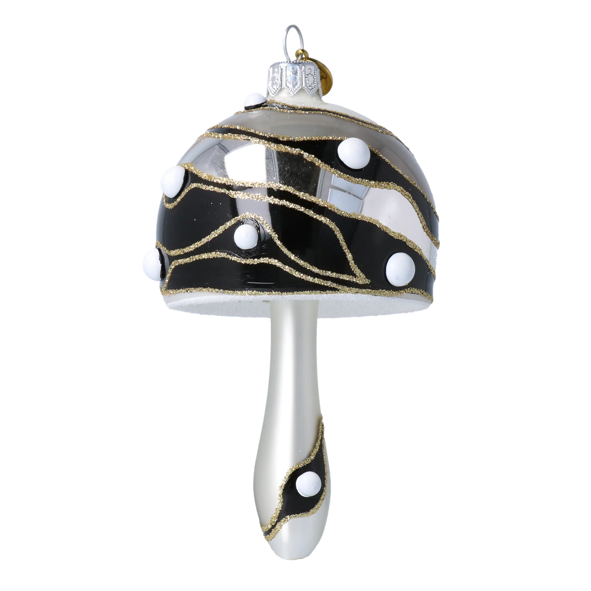 Midnight Gilded Magic Mushroom Premium christmas glass ornament 2022-587