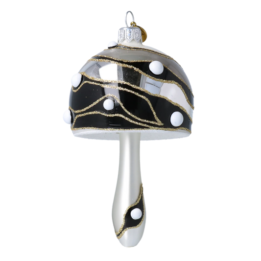Midnight Gilded Magic Mushroom Premium christmas glass ornament 2022-587