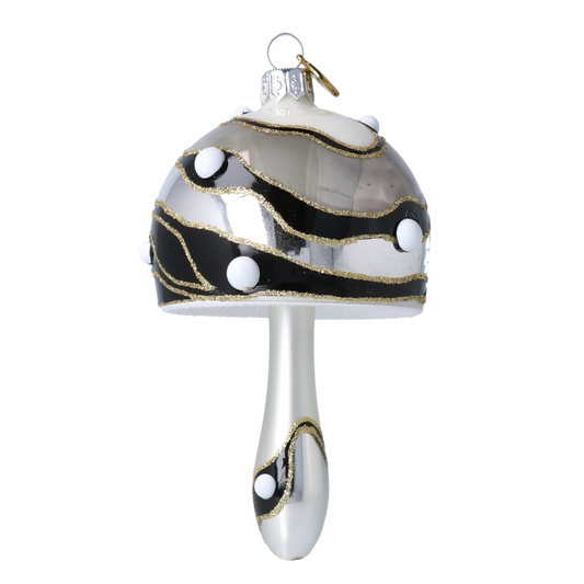 Midnight Gilded Magic Mushroom Premium christmas glass ornament 2022-587