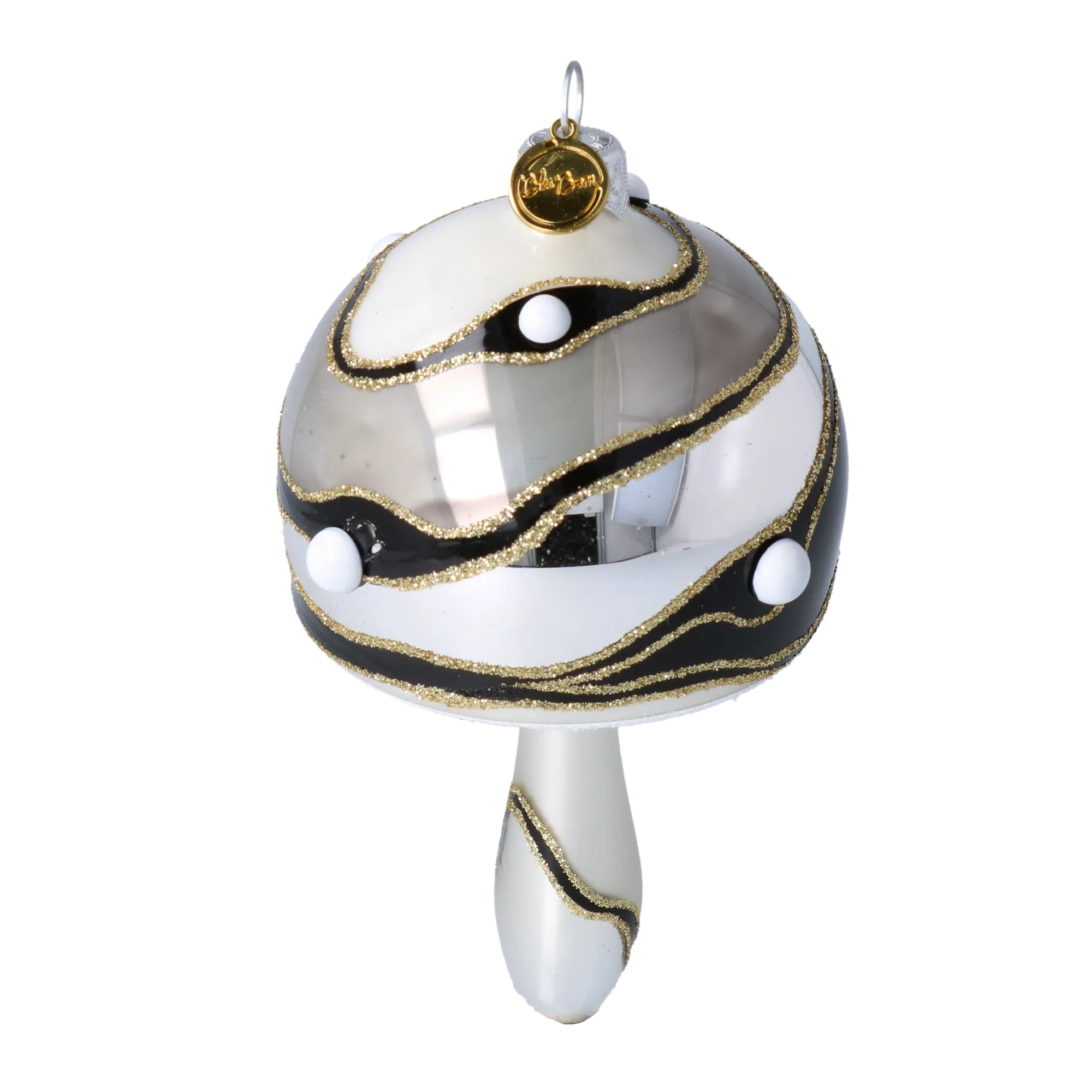 Midnight Gilded Magic Mushroom Premium christmas glass ornament 2022-587