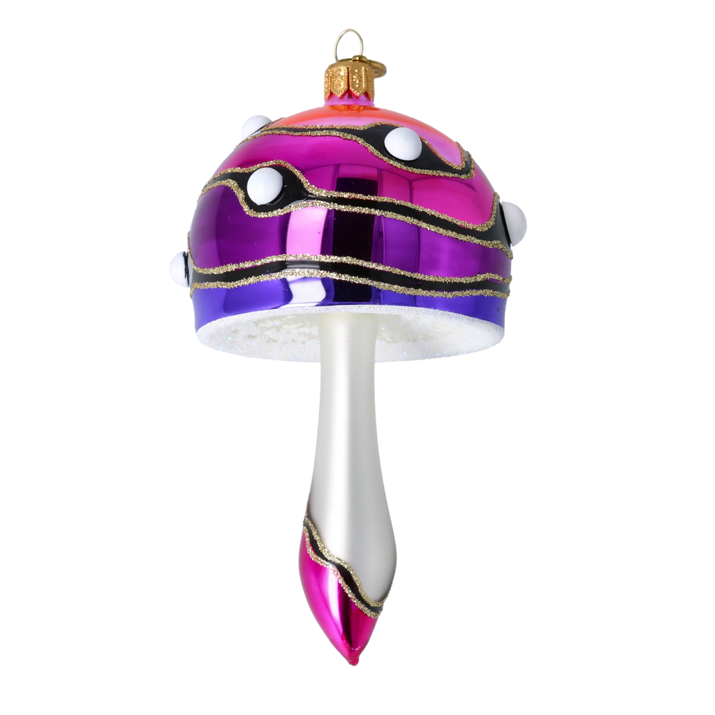 Midnight Forest Pulse | Hand-Painted Glass Ornament | Blubom 2022-588