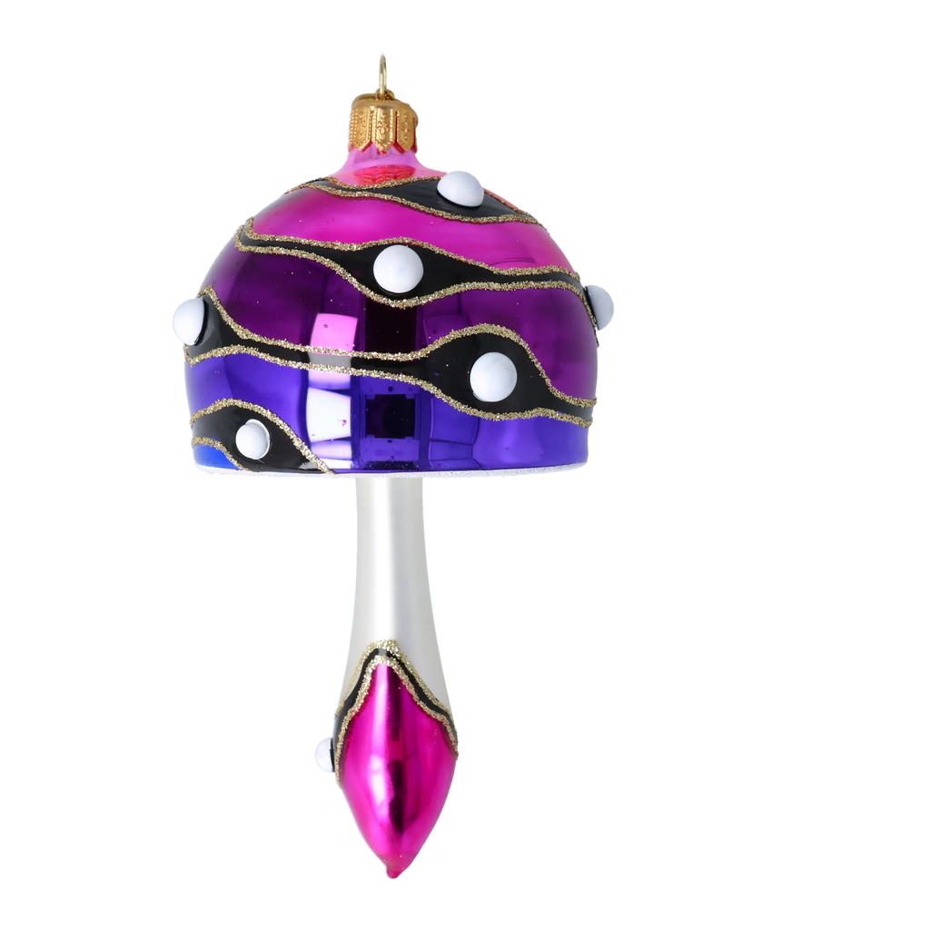 Midnight Forest Pulse | Hand-Painted Glass Ornament | Blubom 2022-588