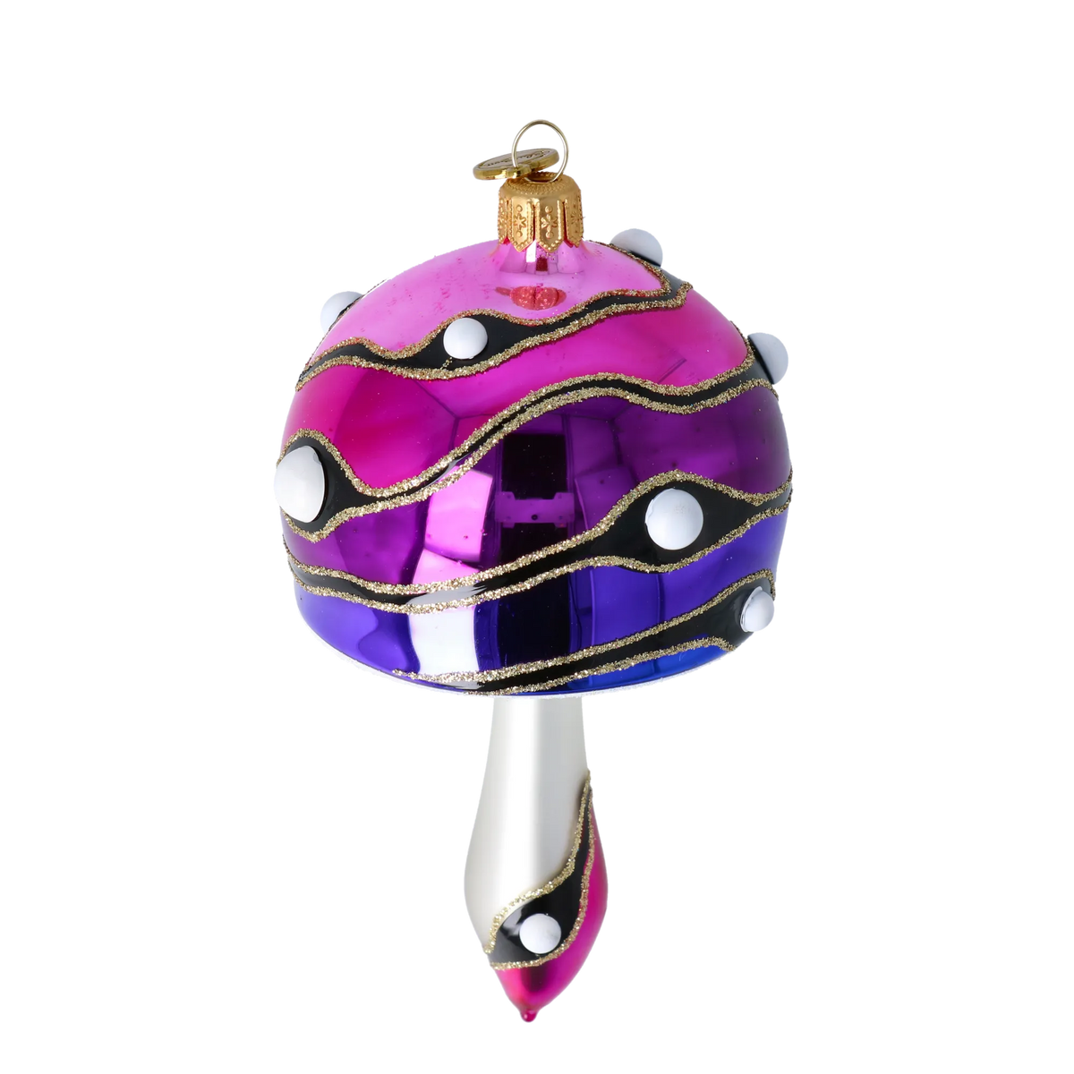 Midnight Forest Pulse | Hand-Painted Glass Ornament | Blubom 2022-588