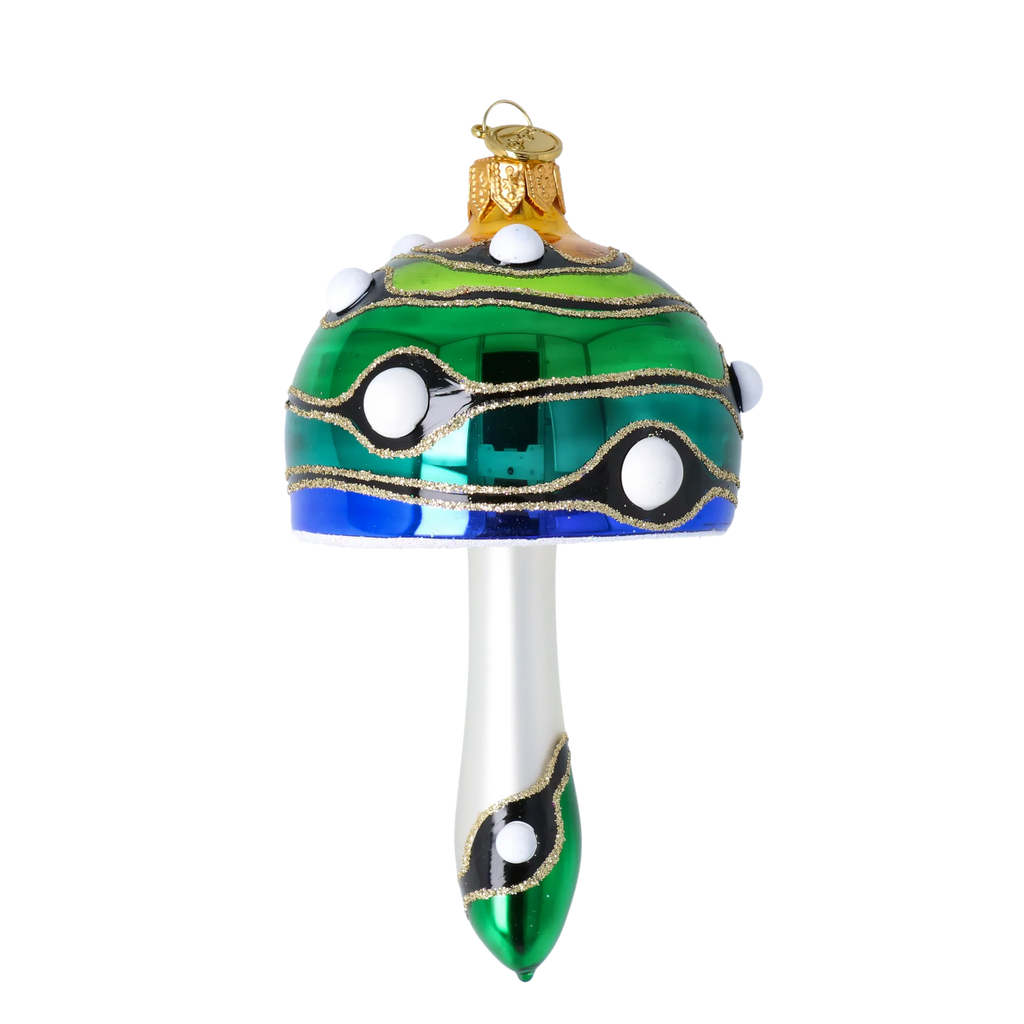 Hypnotic Toadstool | Hand-Painted Glass Ornament | Blubom 2022-589